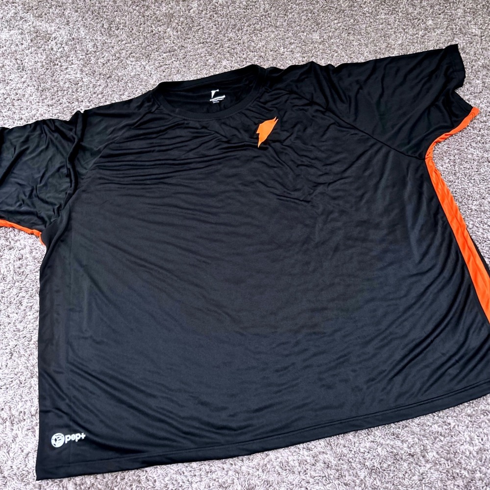 Gatorade Pep+ Performance Workwear T-Shirt Mens 6XL Black Orange GUPM-SSPERTBK